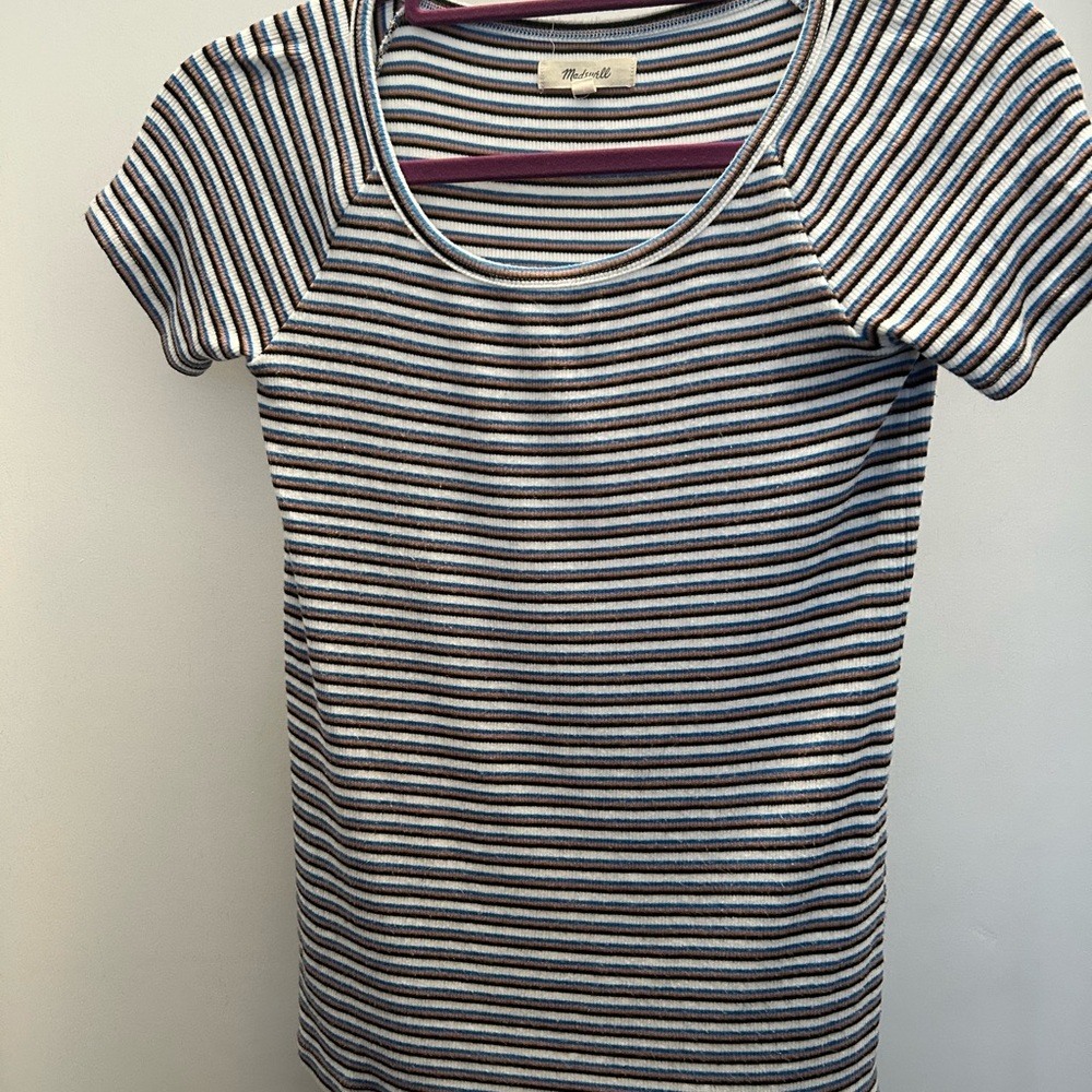 Madewell Multicolor Striped Short Sleeve Tee